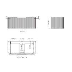 Oltens Hamnes szafka podumywalkowa 100 cm kaszmir 60024900