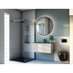 Oltens Hamnes Stille miska wisząca WC PureRim spłukiwanie wirowe SmartClean czarna 42521300