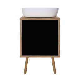 Oltens Hedvig szafka 50x45x49,7 cm podumywalkowa wisząca czarna-dąb 60203360