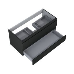 Oltens Vernal szafka 100 cm podumywalkowa wisząca czarny mat 60002300