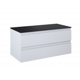 Oltens Vernal szafka 100 cm podumywalkowa wisząca z blatem szary mat/czarny mat 68120700