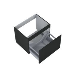 Oltens Vernal szafka 60 cm podumywalkowa wisząca czarny mat 60013300