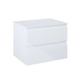 Oltens Vernal szafka 60 cm podumywalkowa wisząca z blatem biały połysk 68115000