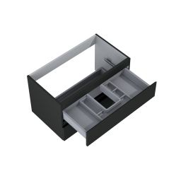 Oltens Vernal szafka 80 cm podumywalkowa wisząca czarny mat 60001300