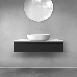 Oltens Vernal szafka 100 cm podumywalkowa wisząca czarny mat 60011300