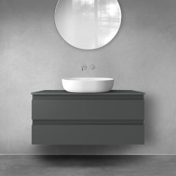 Oltens Vernal szafka 100 cm podumywalkowa wisząca z blatem grafit mat 68117400