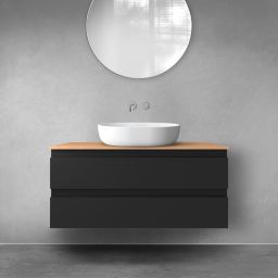 Oltens Vernal szafka 100 cm podumywalkowa wisząca czarny mat 60002300