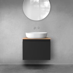 Oltens Vernal szafka 60 cm podumywalkowa wisząca czarny mat 60013300