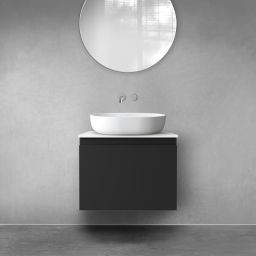 Oltens Vernal szafka 60 cm podumywalkowa wisząca czarny mat 60013300