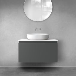 Oltens Vernal szafka 80 cm podumywalkowa wisząca grafit mat 60014400