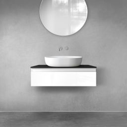 Oltens Vernal szafka 80 cm podumywalkowa wisząca biały połysk 60010000