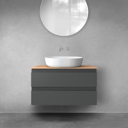 Oltens Vernal szafka 80 cm podumywalkowa wisząca grafit mat 60001400