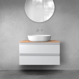 Oltens Vernal szafka 80 cm podumywalkowa wisząca szary mat 60001700