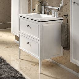 Zestaw Oristo Montebianco Amelia umywalka z szafką 80 cm biały/piaskowy mat (OR47SD2S8010,UMEAM8092)