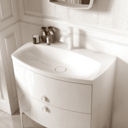 Oristo Louis umywalka 82x48 cm prostokątna meblowa biała UME-LU-82-92