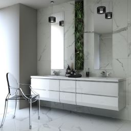 Oristo Brylant szafka 84,5x48,5x50 cm podumywalkowa wisząca biała OR36-SD2S-85-1