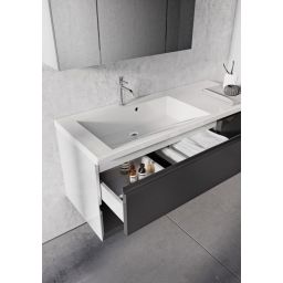 Oristo Brylant umywalka 125x50 cm meblowa prostokątna prawa biała UME-BR-125-92-P