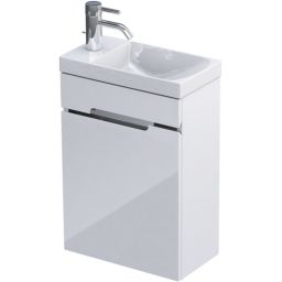 Oristo Silver Uni umywalka z szafką 40 cm białą OR33-ZD1D-40-1-C