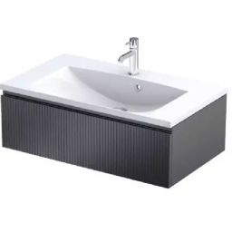 Oristo Brylant szafka 80 cm podumywalkowa wisząca czarny mat OR36-SD1S-80-8R