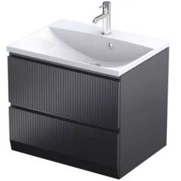 Oristo Brylant szafka 59,6x45,5x50 cm podumywalkowa wisząca czarna OR36-SD2S-60-8R