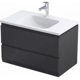 Oristo Brylant Uni szafka 79,6x45,5x50 cm podumywalkowa wisząca czarna OR36-SD2S-80-8-V3