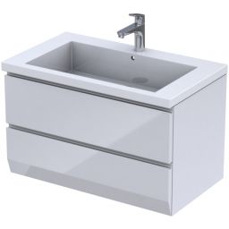 Oristo Brylant szafka 84,5x48,5x50 cm podumywalkowa wisząca biała OR36-SD2S-85-1