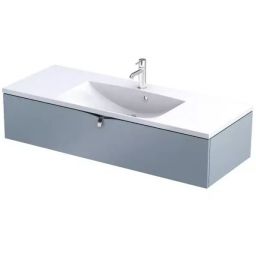 Oristo Siena szafka 119,6x45,5x25 cm podumywalkowa wisząca szaroniebieska mat OR45-SD1S-120-16