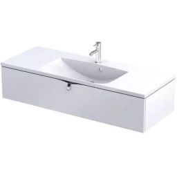 Oristo Siena szafka 119,6x45,5x25 cm podumywalkowa wisząca biała mat OR45-SD1S-120-2