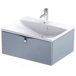 Oristo Siena szafka 59,6x45,5x25 cm podumywalkowa wisząca szaroniebieska mat OR45-SD1S-60-16