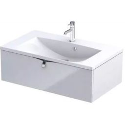 Oristo Siena szafka 79,6x45,5x25 cm podumywalkowa wisząca biała połysk OR45-SD1S-80-1