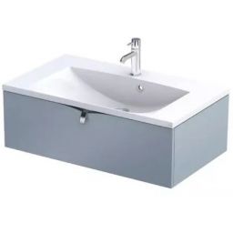 Oristo Siena szafka 79,6x45,5x25 cm podumywalkowa wisząca szaroniebieski mat OR45-SD1S-80-16