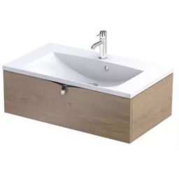 Oristo Siena szafka 79,6x45,5x25 cm podumywalkowa wisząca dąb kamienny OR45-SD1S-80-78