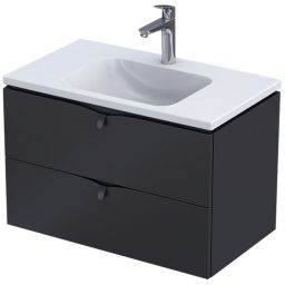 Oristo Siena szafka 80 cm podumywalkowa wisząca czarny mat OR45-SD2S-80-8