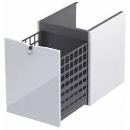 Oristo Siena szafka 40 cm z koszem boczna biały połysk OR45-SN1S-40-1