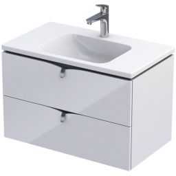 Oristo Siena szafka 79,6x45,5x50 cm podumywalkowa wisząca biała OR45-SD2S-80-1