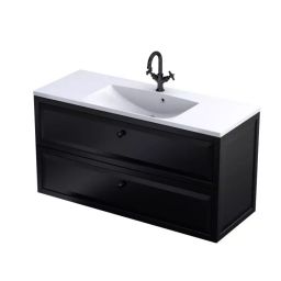 Oristo Montebianco szafka 120x45,9x60,3 cm podumywalkowa wisząca czarna OR47-SD2S-120-8