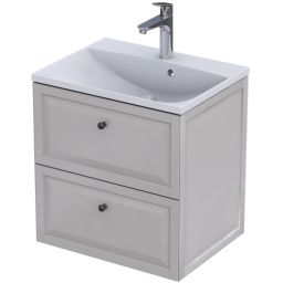 Oristo Montebianco szafka 60 cm podumywalkowa wisząca piaskowy mat OR47-SD2S-60-10