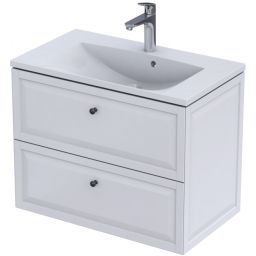 Oristo Montebianco szafka 79,6x45,9x60,3 cm podumywalkowa wisząca biała OR47-SD2S-80-2