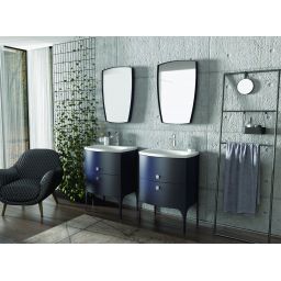 Oristo Louis lustro 72x50 cm granatowy mat OR50-L-RA-50-14