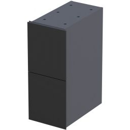 Oristo Louis szafka 24 cm podumywalkowa moduł środkowy czarny połysk OR50-SD2S-24-1