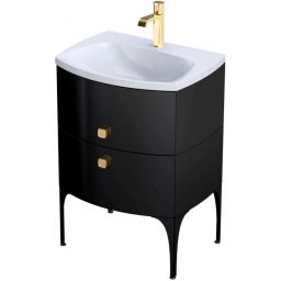 Oristo Louis szafka 62 cm podumywalkowa wisząca czarny połysk OR50-SD2S-62-7