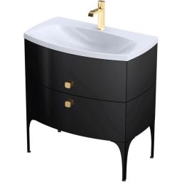 Oristo Louis szafka 81,6x47,7x55,4 cm podumywalkowa wisząca czarna OR50-SD2S-82-7