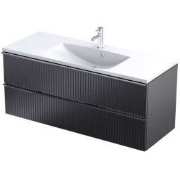 Oristo Etna szafka 119,6x45,5x50 cm podumywalkowa wisząca czarna OR52-SD2S-120-8R