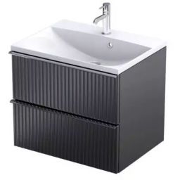 Oristo Etna szafka 59,6x45,5x50 cm podumywalkowa wisząca czarna OR52-SD2S-60-8R