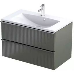 Oristo Etna szafka 79,6x45,5x50 cm podumywalkowa wisząca oliwkowa OR52-SD2S-80-17R