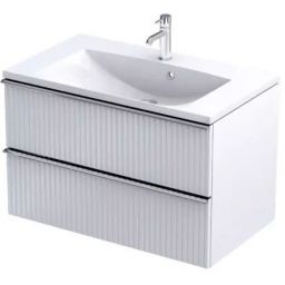 Oristo Etna szafka 79,6x45,5x50 cm podumywalkowa wisząca biała OR52-SD2S-80-2R