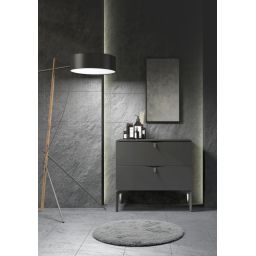 Oristo Siena szafka 80 cm podumywalkowa wisząca czarny mat OR45-SD2S-80-8