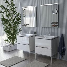 Oristo Silver Uni szafka 60 cm podumywalkowa wisząca biały połysk OR33-SD2S-60-1-V3