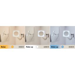 Paulmann HomeSpa lusterko kosmetyczne 19x20,5 cm prostokątne z oświetleniem chrom 78933