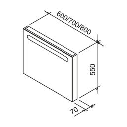 Ravak Chrome lustro 60x55 cm z oświetleniem białe-chrom X000000546